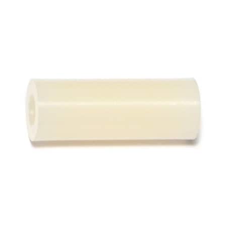 Midwest Fastener Round Spacer, #10 Screw Size, Nylon, 1 in Overall Lg, 12 PK 77151